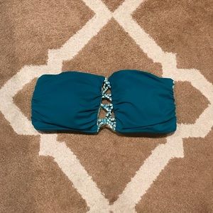 Victoria’s Secret Strapless Teal Swim Top